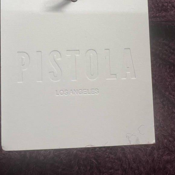 Pistola Carlen Sweater Womens Small Aubergine Mock Neck Alpaca Blend Pullover - Picture 9 of 13